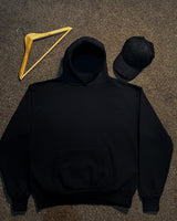 Low Profile Obsidian Black Hoodie