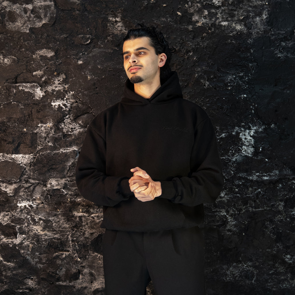 Low Profile Obsidian Black Hoodie