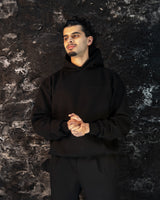 Low Profile Obsidian Black Hoodie