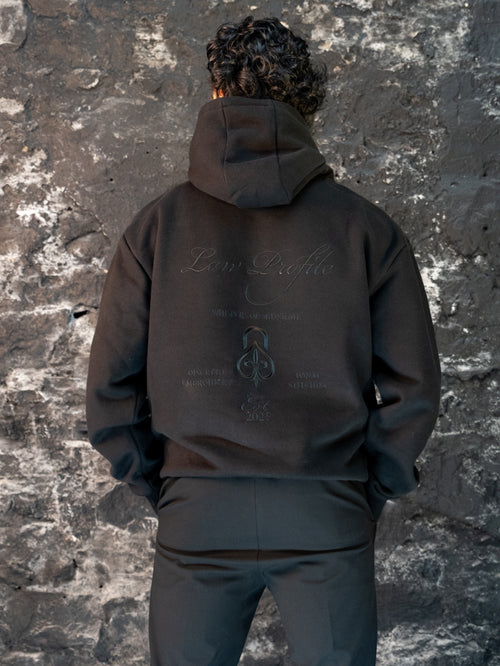 Low Profile Obsidian Black Hoodie
